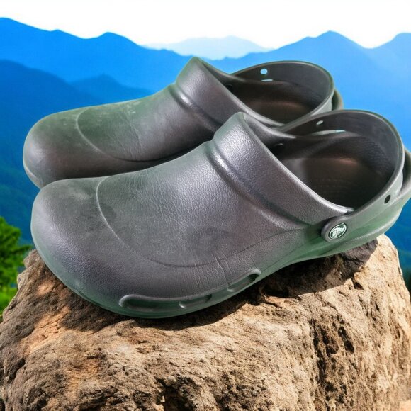 Crocs Men's Size 13 Black Slip On Classic Clog Comfort Shoes 11428 - Picture 4 of 8